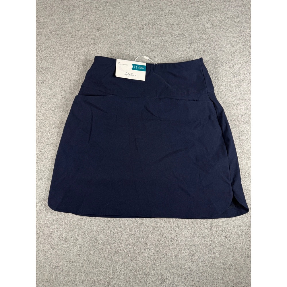 Lady Hagen Womens Tummy Control Skort Dark Navy Blue Pull-On Golf Skirt XS